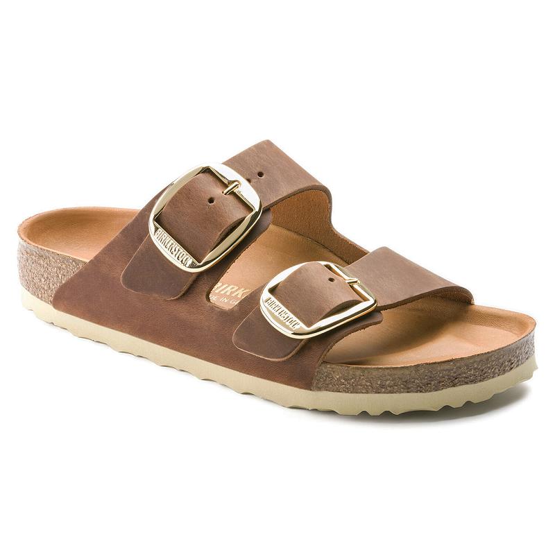 Birkenstock Big Přezkou Antique Læder Arizona Dame Brune | DK 465HAP